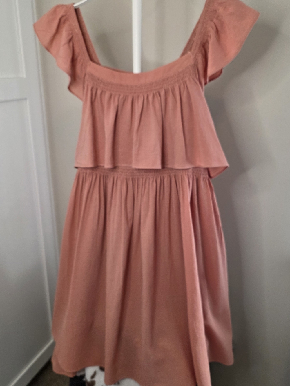 Easel Dusty Rose Ruffle Tiered Dress